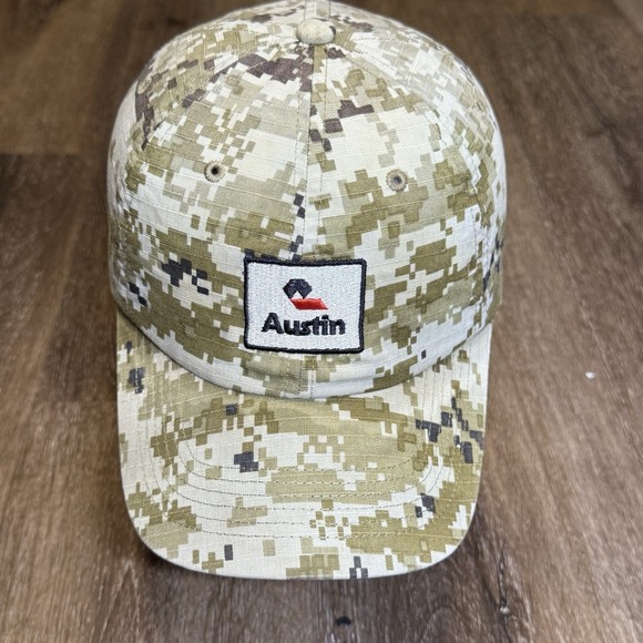 Austin Texas Digital Digi Camo Hat Adjustable Strap‎ Ripstop Gorpcore Outdoor - Picture 1 of 6